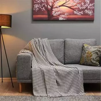 Кресло Buca Wool Houndstooth, диван, черный, 130x170 см