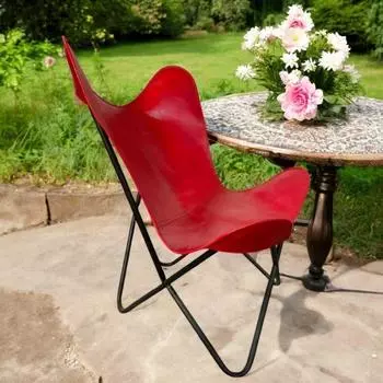 Кресло Butterfly Leather Chair - винтажное кресло в стиле модерн середины века | Кожаное кресло для отдыха ручной работы