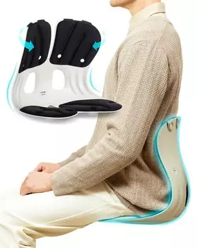 Кресло Carble Grand Premium Posture, кресло с поддержкой таза и горба, для лечения болей в пояснице, искривления таза, легкое кресло, подушка для сиденья, офисный стол чёрный