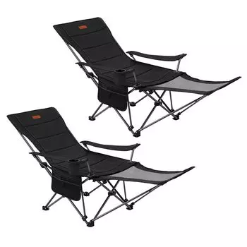 Кресло для кемпинга DesertFox Recliner Nap Nap с 4 уровнями регулировки, подходит для всех сезонов, переключение между сетчатым и тонким вариантами, компактное кресло для отдыха на открытом воздухе