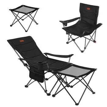 Кресло для кемпинга Taimonik Recliner Nap Nap с 4 уровнями регулировки, складное кресло для отдыха на открытом воздухе, компактное, легкое, с разработанной чашкой, портативное