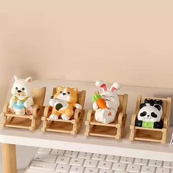 Кресло-качалка из смолы, украшения, миниатюрная фигурка, мультяшная курица, микропейзаж, мини-статуэтка, мультяшное животное, модель игрушки