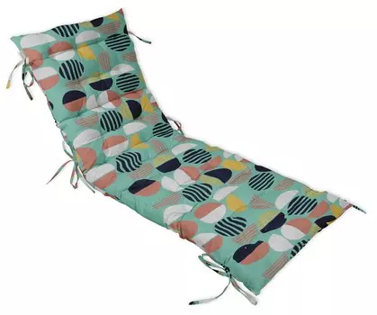 Кресло-качалка с принтом Vargottam, подушка для дивана с завязками, шезлонг, стеганые толстые мягкие подушки для сидений, кресло для сада на открытом воздухе 74 x 23 x 3 Inches аквамарин