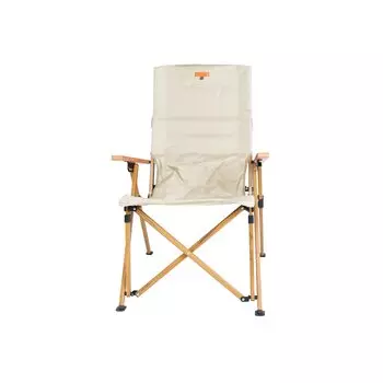 Кресло с высокой спинкой и откидывающейся спинкой из алюминия 600D Oxford с регулировкой Сумка для хранения входит в комплект Бежевый БЕСПЛАТНО S more 4-уровневый бежевый