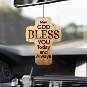 Крест Божьего благословения акриловый 2D кулон для автомобиля, декор для двора, декор для вечеринки, брелок для рюкзака, религиозный декор 1