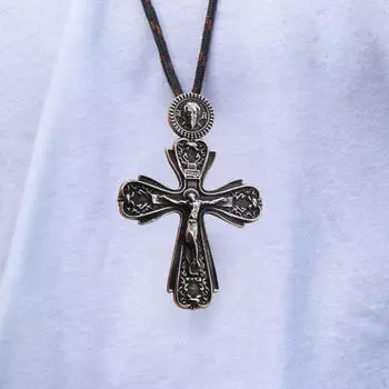 Крест Подвеска Мужское Ожерелье Креативный Модный Легкий Простая Молитва для Вечеринки Улицы