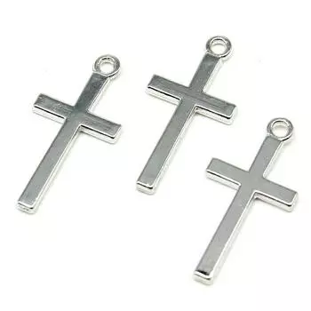 Крест-подвески для изготовления ювелирных изделий, кулон, аксессуары для поделок своими руками A07-10pcs-13x22mm