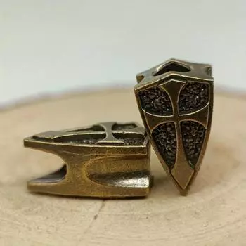 Крест Щит Латунный Нож Бусины Зонт Веревка Подвеска Фонарик Шнур Подвесной EDC Инструмент Для Отдыха На Природе DIY Брелок Паракорд Браслет Аксессуар латунный