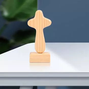 Крест Статуя Деревянная Фигурка Крытый Коллекционный Подарочный Настольный Орнамент Скульптура для Офисного Шкафа Wood