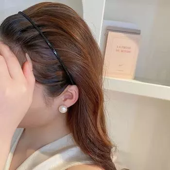 Крест Тонкий металлический обруч для волос Двухслойные мужские резинки для волос Креативная волнообразная повязка на голову для мытья лица F