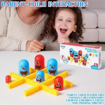 Крестики-нолики Матрешка Интерактивное мышление Родитель-ребенок Тренировка Настольные игры Веселые игры Детские развивающие игрушки Подарок Christmas