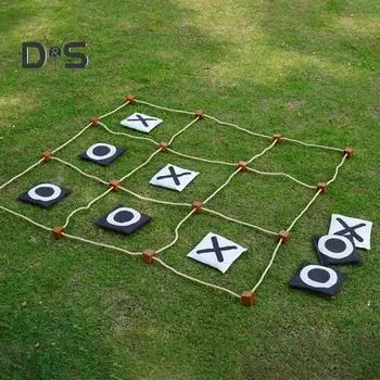 Крестики-нолики на открытом воздухе Игры для метания мешочков с фасолью для взрослых и детей Деревянные крестики-нолики Игры для кемпинга на лужайке на заднем дворе для всех возрастов Sets