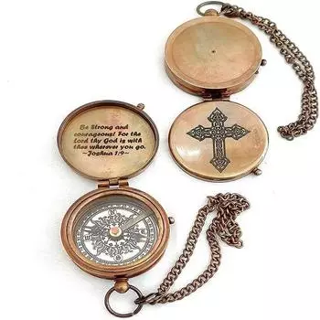 Крестильный компас с гравировкой для нее/его мамы/папы в подарок на день рождения