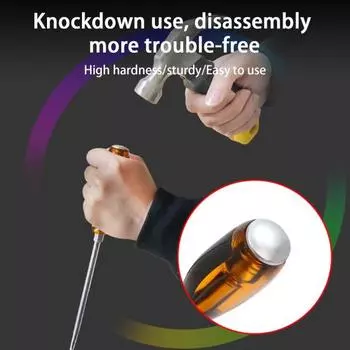 Крестовая отвертка с сильным крутящим моментом, автоматическая магнитная абсорбция, стабилизатор поперечной устойчивости, 6-сторонний вращающийся стержень, большая отвертка с широкой головкой для мастерской B