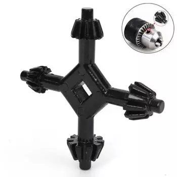 Крестовой ключ 4 в 1 Ключ для патрона дрели 4-сторонний ключ для патрона для большинства дрелей / электроинструментов с размерами 6 мм 9 мм 10 мм 13 мм