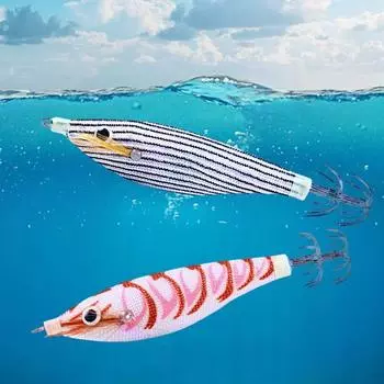 Креветки Приманка Антикоррозионный Острый Крючок Универсальный Компактный Искусственный Деревянный Приманка Кальмар Джиггинг Рыболовный Аксессуар