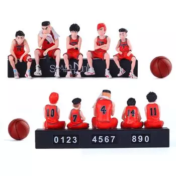 KRGNPLE Ханамичи Сакураги Каэде Рукава Рёта Мияги Хисаси Мицуи Таканори Акаги Slam Dunk Фигура Автомобильные аксессуары Труба Парковка всего 5