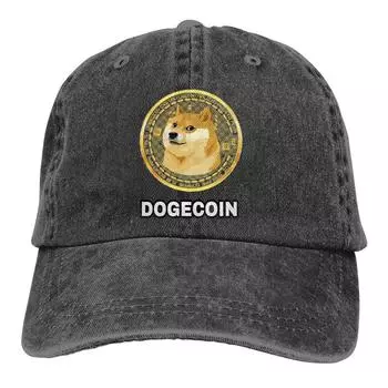 Криптовалюта 12 Бейсболка Мужская Doge Dogecoin Стремительный рост Bitcoin Цифровая валюта Кепки цвета Женские летние Snapback Кепки Adjustable серый