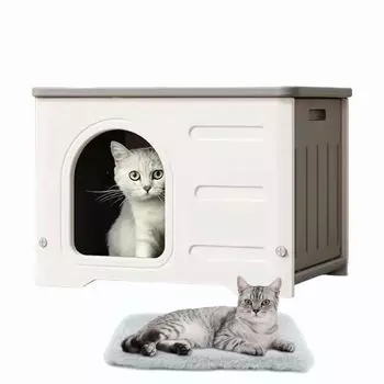 КРИС ГУД Открытый Кошачий Дом Открытый (Серый)