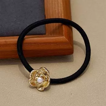 Кристальная жемчужина в корейском стиле цветы резинка для волос элегантная женская для девушки высокая эластичность держатели для хвостика резинка аксессуары для волос