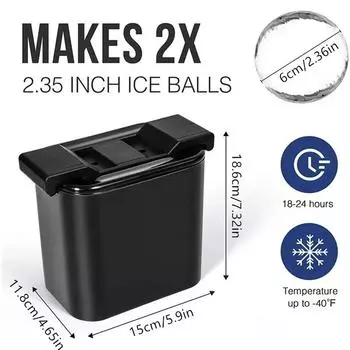 Кристально чистый ледяной шар для приготовления кубиков льда, сферическая форма для виски 2,35 дюйма, форма для льда в виде черепа и розы без пузырьков алмаз