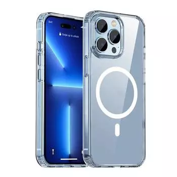 Кристально чистый жесткий акриловый чехол с беспроводной зарядкой и магнитным креплением, совместимый с iPhone 11 12 13 14 15 16 Pro Max 14 Plus iPhone 11