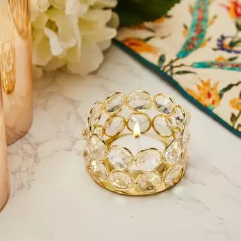 Кристальный подсвечник для чайной свечи | Чаша для вотивных свечей для домашнего декора и подарков