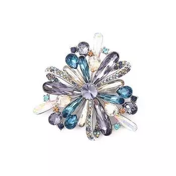 Кристалл Алмаз Кристалл Цветок Булавка Медная Брошь Брошь Аксессуары Премиум Нишевые Аксессуары