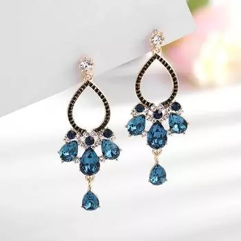 Кристалл Dangler модные свадебные украшения 925 серебряные иглы женские роскошные серьги темперамент циркониевые серьги