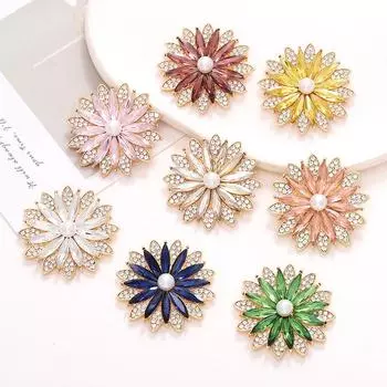 Кристалл конский глаз драгоценный камень цветок аксессуары легкие роскошные цинковый сплав отверстие обувь цветок аксессуары Diy ювелирные изделия DIY Jewelry Accessories