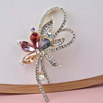 Кристалл Мода Дикий Корсаж Стразы Букет Брошь Аксессуары Маленький Аромат Высокого Класса Брошь Женская синий