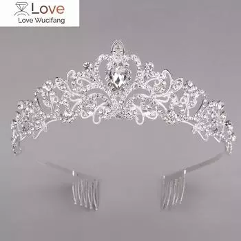 Кристалл Винтаж Королевская королева тиары и короны женские пышные выпускные диадемы украшения для волос свадебные украшения для волос аксессуары вечеринка