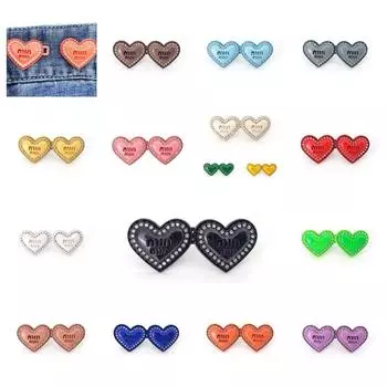 Кристалл затянуть талию пряжка сердце джинсы затянуть пряжки винтажные брюки пуговицы затянуть офис фиолетовый