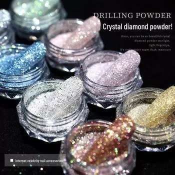 Кристаллическая алмазная пудра для нейл-арта: Мерцающие украшения для ногтей и блестки для потрясающего результата салонного качества