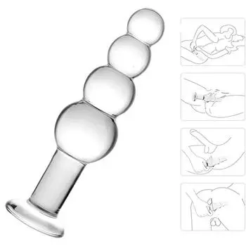 Кристаллическая анальная пробка с персонализированным сообщением и градуированными бусинами