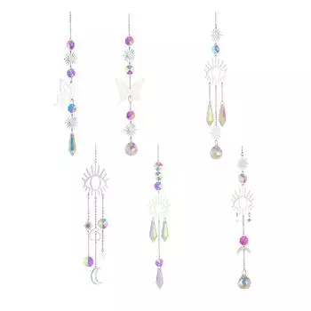 Кристаллическая бабочка, демонический глаз, ветряная музыка, ветряные колокольчики, наружное украшение, подвесной ловец солнца, домашний декор, подарки для окна автомобиля Butterfly 1