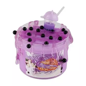 Кристаллическая грязь не прилипает к рукам. Жемчужный молочный чай. Слайм с пузырчатым клеем. Детский набор игрушек. Декомпрессионная цветная грязь. One Size фиолетовый