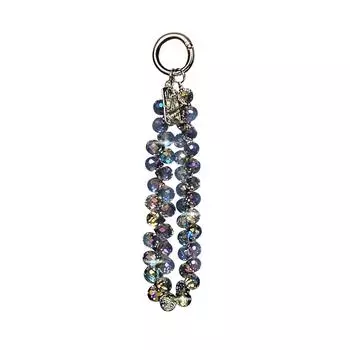 Кристаллические бусины, цепочка для ношения на руке, ремешок на запястье, короткая веревка для подвешивания, чехол для телефона, брелок, сумка, кулон One Size фиолетовый