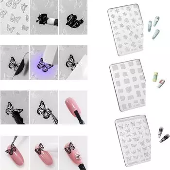 Кристаллические силиконовые формы для ногтей, формы для декора ногтей, силиконовые штампы для декора ногтей, формы для декора ногтей, инструменты для штамповки для декора ногтей 1