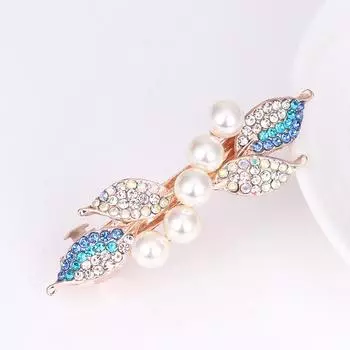 Кристаллические женские заколки для волос, шпильки для волос для девочек, популярные заколки для челки на бок, пружинные заколки, аксессуары для волос, 1 шт., высококачественная заколка с жемчугом, корейская уникальная 01