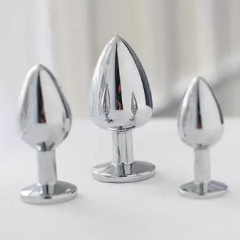 Кристаллический цвет, металлическая пробка из нержавеющей стали для заднего двора, анальная сцепка