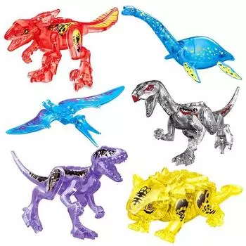 Кристаллический динозавр LEGO LEGO Set 6 Block Tyrannosaurus Velosit Raptor и т. д.