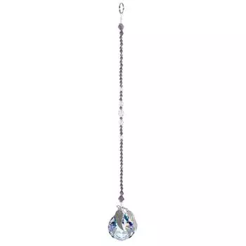 Кристаллы, шарики, призмы, ловец солнца для окна, украшение для создания радуги, подвеска для зеркала заднего вида автомобиля, подвесное украшение для автомобиля One Size фиолетовый