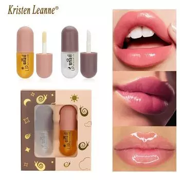 KRISTEN LEANNE Lip Plump Snail Liquid Moisturizing Lip Oil Lip Cash Beep Lip Suits 3ml+3ml