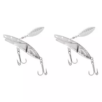 Кривошипные спиннеры, вращающиеся на 360 градусов приманки с блестками для рыбалки (Серебряный)