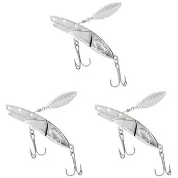 Кривошипные спиннеры, вращающиеся на 360 градусов приманки с блестками для рыбалки (Серебряный)