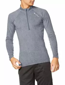 Кройка и пошив Улучшенный теплый молния с длинным рукавом смешанный серый Япония S на японский размер [Goldwin] [C3fit] Мужской (эквивалент S)