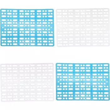 Кроличьи лапки, 4 отверстия для утечки воды, пластиковый коврик для лапок кролика, коврики для манежа, пластиковый коврик для клетки кролика, морской свинки, хомяка 3PCS