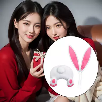 Кроличьи уши и попа для украшения венка, мультяшные пасхальные украшения, входная дверь