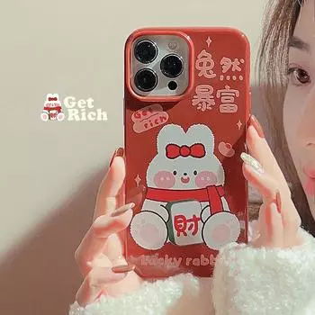 Кролик 2023 Новый чехол для iPhone 11 12 Promax 14 Pro Max 13promax Xsmax Xr X Силиконовый мягкий милый мультяшный чехол для телефона Conque For iphone 12pro